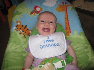 Adria loves her Grandpa(s)
