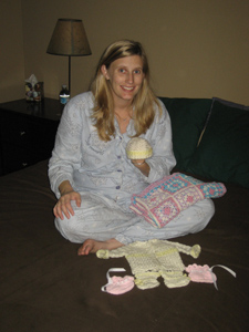 Amanda and her Mom's hand-made gifts
