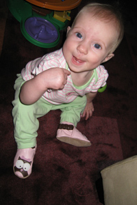 Adria's first time in shoes