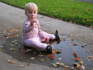 Look, Dad, a piece of dirt!
