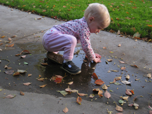 Sweeping up the water