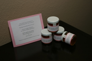 Shower invitation and favors
