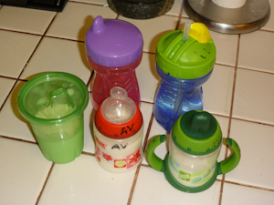 Adria's sippy cup collection