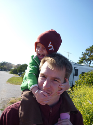 Adria wearing Drew's Hokie hat