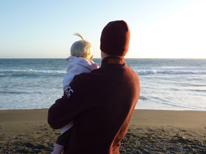 Adria and Drew watching the sunset