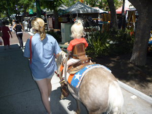 Adria riding the little pony Adria riding the little pony