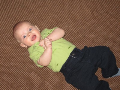 Austin showing off his smile for Campa