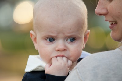 Sucking on 60% of his right hand
