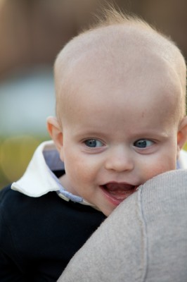 Look at all of the hair that he's grown!