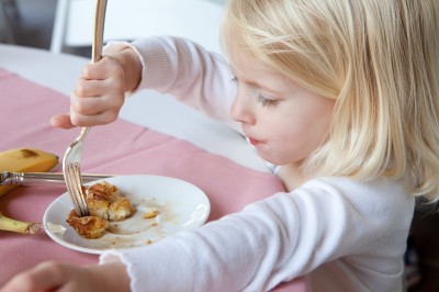 Adria eating gourmet French toast