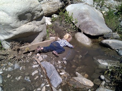 The best mud is at the bottom of this tide pool